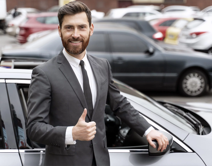 Professional limo chauffeur service with luxury vehicl